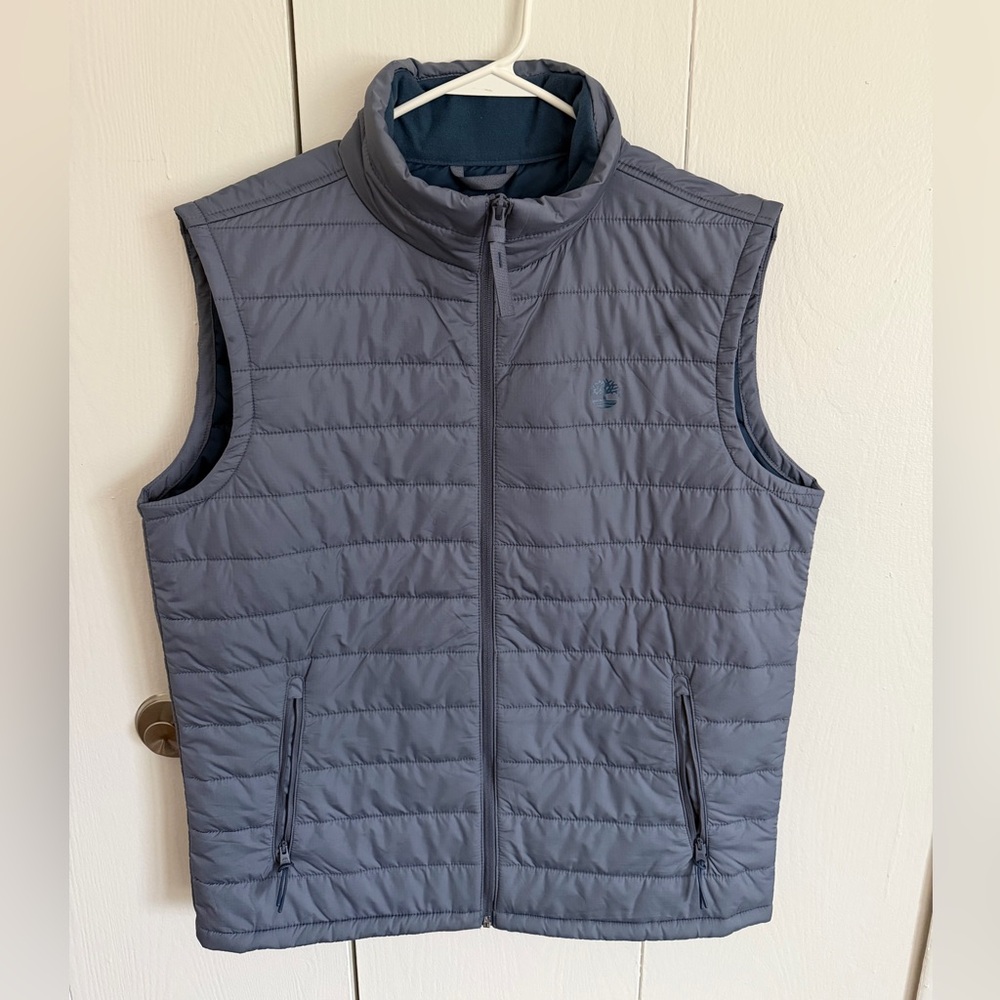 Timberland Men's Quilted Vest in Slate Gray, Size Medium